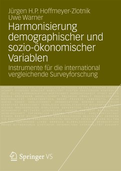 Harmonisierung demographischer und sozio-ökonomischer Variablen (eBook, PDF) - Hoffmeyer-Zlotnik, Jürgen H.P.; Warner, Uwe