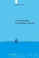 Covert Modality in Non-finite Contexts (eBook, PDF) - Bhatt, Rajesh