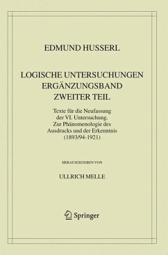 Logische Untersuchungen. Ergänzungsband. Zweiter Teil. (eBook, PDF) - Husserl, Edmund