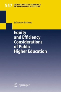 Equity and Efficiency Considerations of Public Higher Education (eBook, PDF) - Barbaro, Salvatore