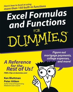 Excel Formulas and Functions For Dummies (eBook, PDF) - Bluttman, Ken; Aitken, Peter G.