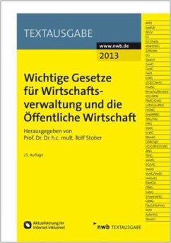 Cover Wichtige Gesetze für Wirtschaftsverwaltung und die Öffentliche Wirtschaft