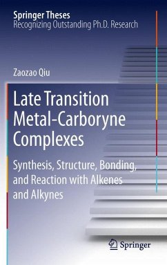 Late Transition Metal-Carboryne Complexes (eBook, PDF) - Qiu, Zaozao