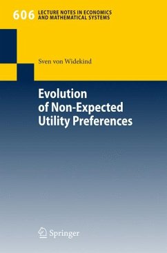 Evolution of Non-Expected Utility Preferences (eBook, PDF) - Widekind, Sven von