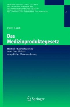 Das Medizinproduktegesetz (eBook, PDF) - Kage, Uwe