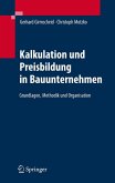 Kalkulation und Preisbildung in Bauunternehmen (eBook, PDF)