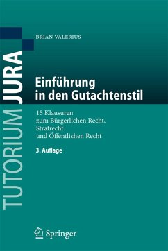 Einführung in den Gutachtenstil (eBook, PDF) - Valerius, Brian