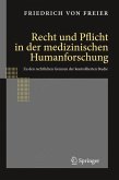 Recht und Pflicht in der medizinischen Humanforschung (eBook, PDF)