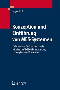Konzeption und Einführung von MES-Systemen (eBook, PDF) - Kletti, Jürgen