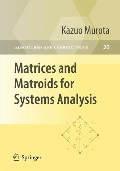 Matrices and Matroids for Systems Analysis (eBook, PDF) - Murota, Kazuo
