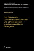 Das Beweisrecht vor internationalen Gerichten und Schiedsgerichten in zwischenstaatlichen Streitigkeiten (eBook, PDF)