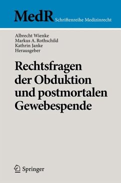 Rechtsfragen der Obduktion und postmortalen Gewebespende (eBook, PDF)