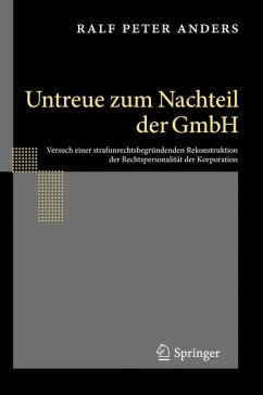 Untreue zum Nachteil der GmbH (eBook, PDF) - Anders, Ralf Peter