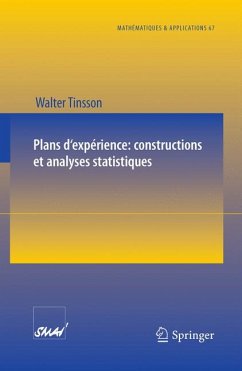 Plans d'expérience: constructions et analyses statistiques (eBook, PDF) - Tinsson, Walter