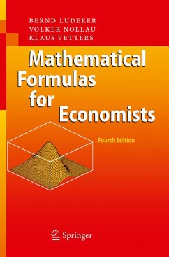 Mathematical Formulas for Economists (eBook, PDF) - Luderer, Bernd; Nollau, Volker; Vetters, Klaus