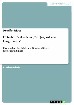 Heinrich Zerkaulens "Die Jugend von Langemarck" (eBook, ePUB)