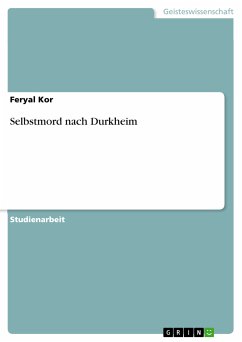 Selbstmord nach Durkheim (eBook, PDF)