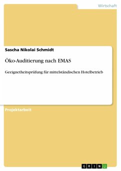 Öko-Auditierung nach EMAS (eBook, ePUB) - Schmidt, Sascha Nikolai