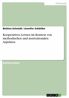 Kooperatives Lernen im Kontext von methodischen und motivationalen Aspekten (eBook, PDF) - Schmidt, Bettina; Schöttke, Jennifer