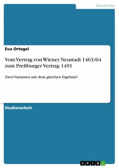 Vom Vertrag von Wiener Neustadt 1463/64 zum Preßburger Vertrag 1491 (eBook, ePUB)