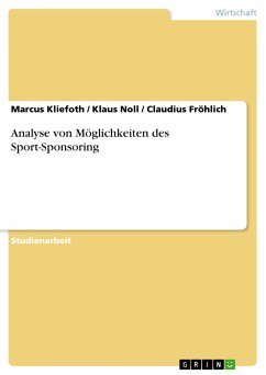 Analyse von Möglichkeiten des Sport-Sponsoring (eBook, PDF)