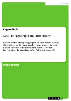 Neue Energieträger im Luftverkehr (eBook, PDF) - Eksik, Kagan