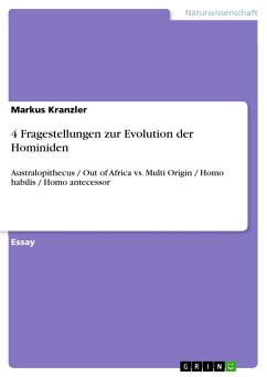 4 Fragestellungen zur Evolution der Hominiden (eBook, PDF)