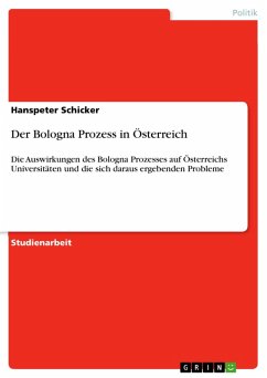 Der Bologna Prozess in Österreich (eBook, ePUB) - Schicker, Hanspeter