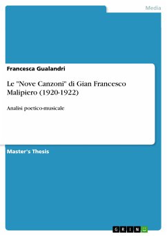 Le "Nove Canzoni" di Gian Francesco Malipiero (1920-1922) (eBook, PDF)
