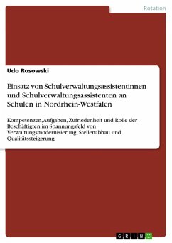 Einsatz von Schulverwaltungsassistentinnen und Schulverwaltungsassistenten an Schulen in Nordrhein-Westfalen (eBook, ePUB)