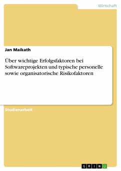 Über wichtige Erfolgsfaktoren bei Softwareprojekten und typische personelle sowie organisatorische Risikofaktoren (eBook, PDF)