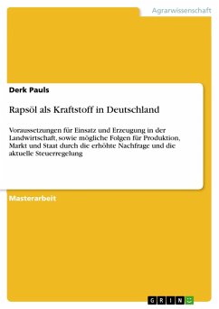 Rapsöl als Kraftstoff in Deutschland (eBook, PDF)