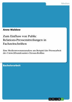 Zum Einfluss von Public Relations-Pressemitteilungen in Fachzeitschriften (eBook, PDF) - Waldow, Anne