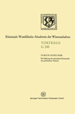 Der Beitrag der deutschen Romantik zur politischen Theorie - Scheuner, Ulrich