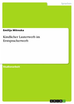 Kindlicher Lauterwerb im Erstspracherwerb (eBook, PDF)