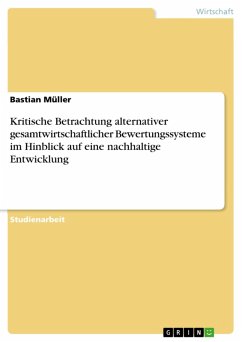 Kritische Betrachtung alternativer gesamtwirtschaftlicher Bewertungssysteme im Hinblick auf eine nachhaltige Entwicklung (eBook, PDF)