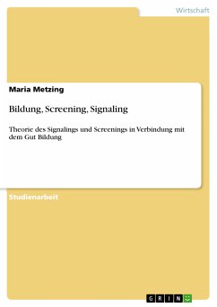 Bildung, Screening, Signaling (eBook, PDF)