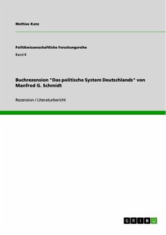 Buchrezension "Das politische System Deutschlands" von Manfred G. Schmidt (eBook, PDF)