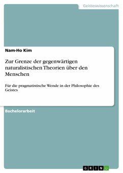 Zur Grenze der gegenwärtigen naturalistischen Theorien über den Menschen (eBook, PDF)