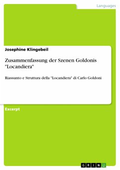 Zusammenfassung der Szenen Goldonis &quote;Locandiera&quote; (eBook, ePUB)