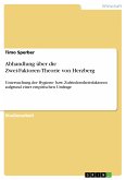 Abhandlung über die Zwei-Faktoren-Theorie von Herzberg (eBook, PDF)