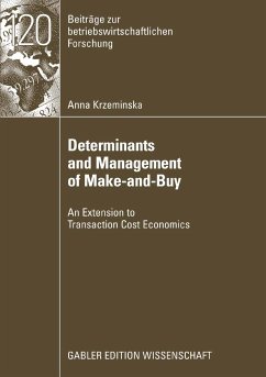 Determinants and Management of Make-and-Buy (eBook, PDF) - Krzeminska, Anna