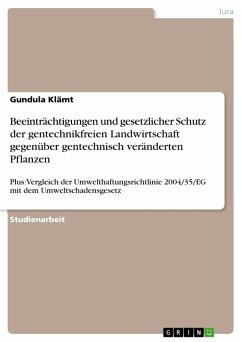 Beeinträchtigungen und gesetzlicher Schutz der gentechnikfreien Landwirtschaft gegenüber gentechnisch veränderten Pflanzen (eBook, PDF)