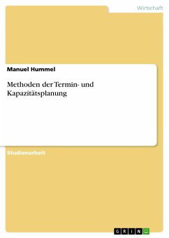 Methoden der Termin- und Kapazitätsplanung (eBook, PDF)