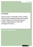 Textrezension zu Bourdieu, Pierre (1983). Ökonomisches Kapital, kulturelles Kapital, soziales Kapital. In: R. Kreckel (Hrsg.), Soziale Ungleichheiten (183-198). Göttingen: Schwartz. (eBook, PDF)