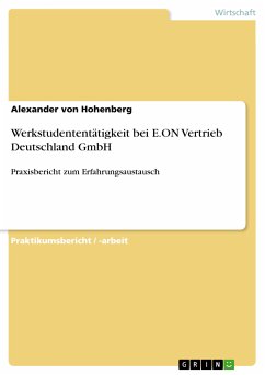 Werkstudententätigkeit bei E.ON Vertrieb Deutschland GmbH (eBook, ePUB)
