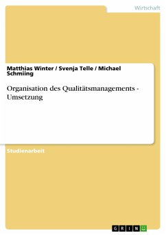 Organisation des Qualitätsmanagements - Umsetzung (eBook, PDF)