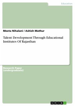 Talent Development Through Educational Institutes Of Rajasthan (eBook, PDF)