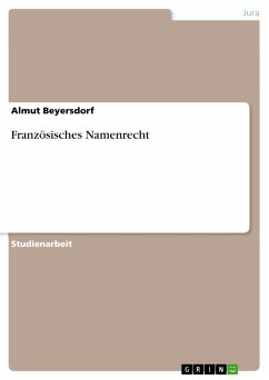 Französisches Namenrecht (eBook, PDF)