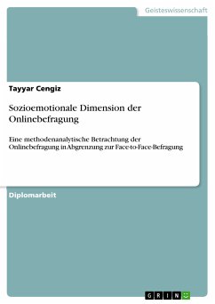 Sozioemotionale Dimension der Onlinebefragung (eBook, PDF) - Cengiz, Tayyar